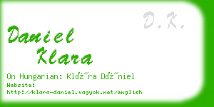 daniel klara business card